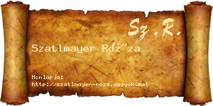 Szatlmayer Róza névjegykártya