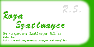 roza szatlmayer business card